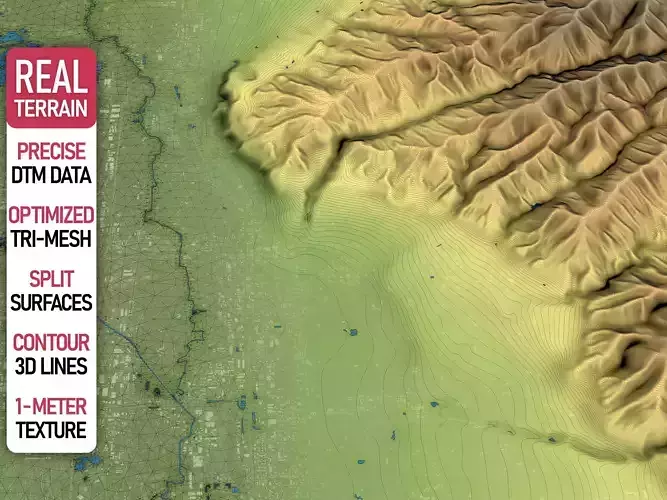 Salt Lake City - Topography Terrain