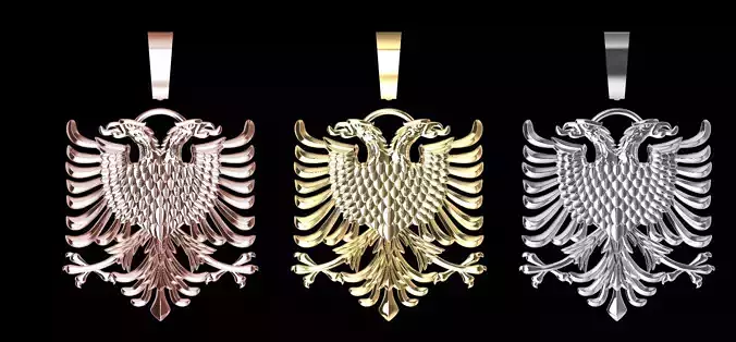 Albanian Eagle Flag 3D print model