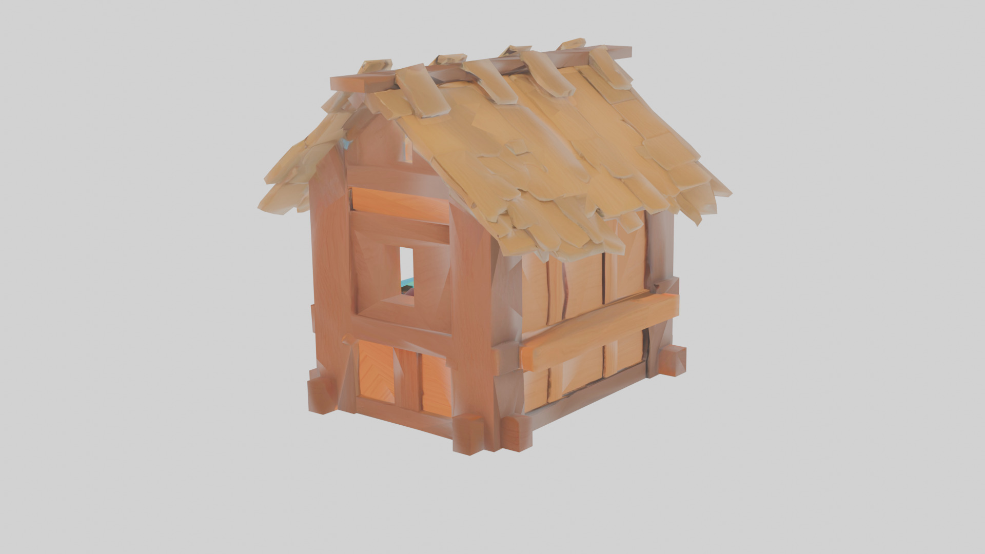 Medieval Market Stall - Roblox Ready Game Asset Low-poly 3D model_7
