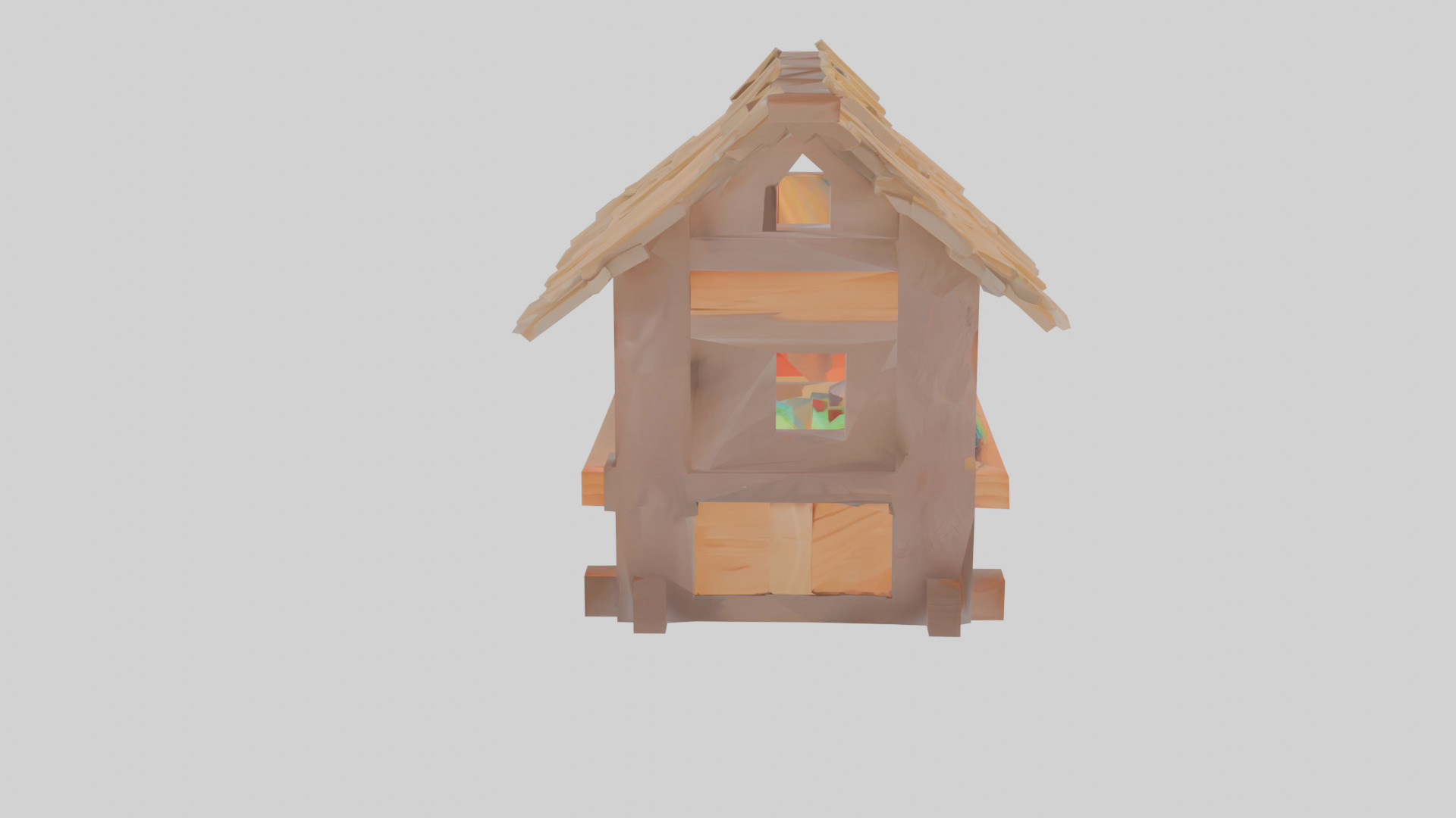 Medieval Market Stall - Roblox Ready Game Asset Low-poly 3D model_9