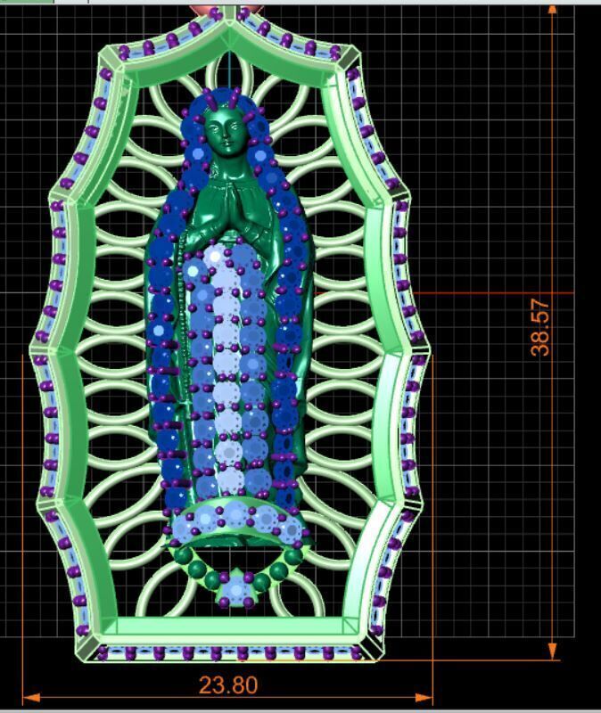 virgen de guadalupe 3d model 3D print model_4