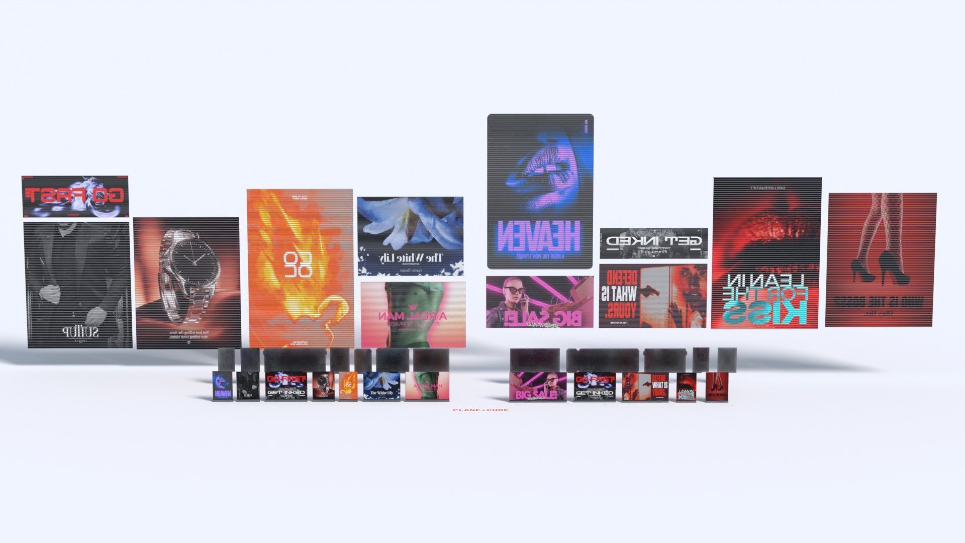 Cyberpunk Advertisement Billboards Low-poly 3D model_8