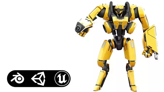 BATTLE DROID SYRIOS-G Rigged for Unreal Engine - Unity - MIXAMO