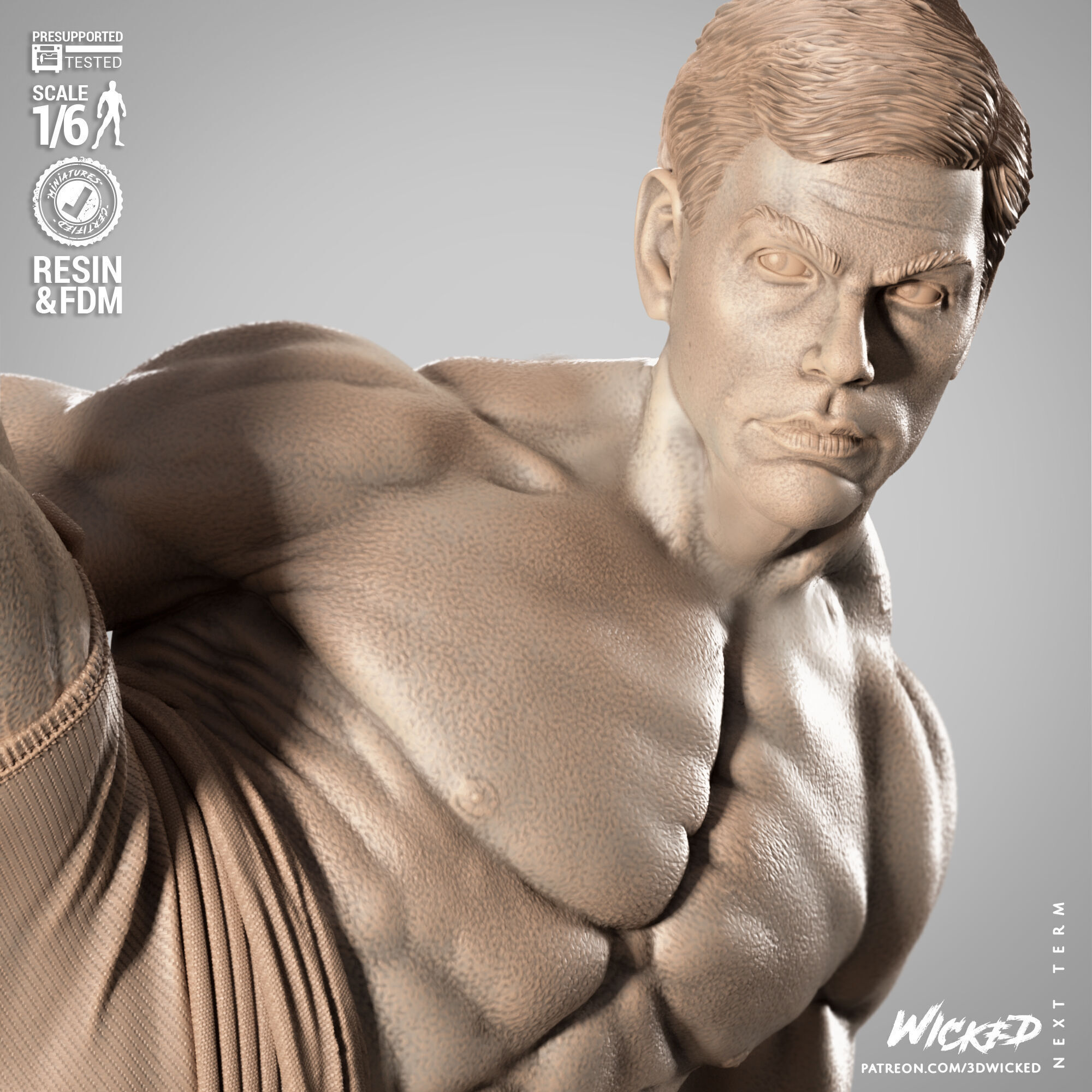 Wicked Movies Frank Dux Sculpture 3D print model_40