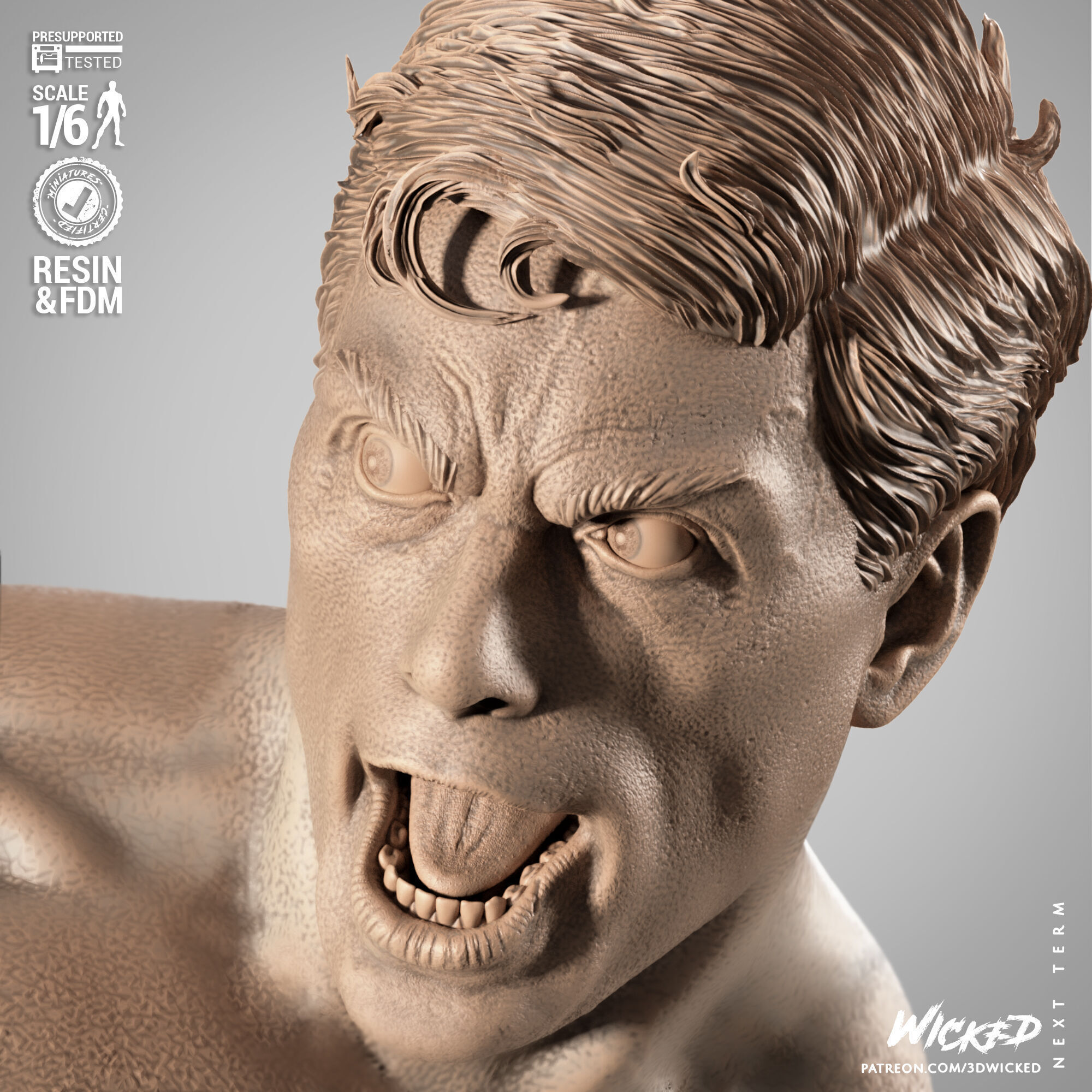 Wicked Movies Frank Dux Sculpture 3D print model_52