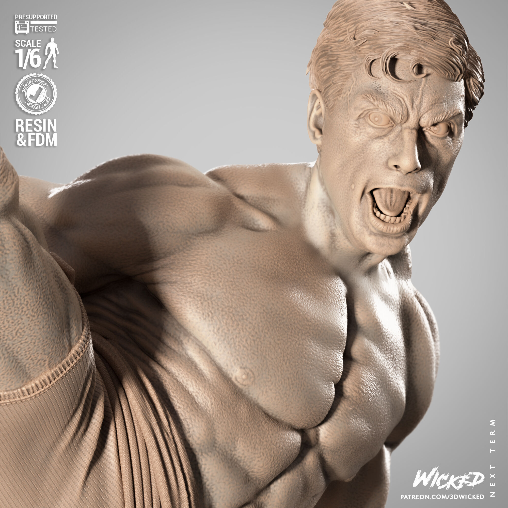 Wicked Movies Frank Dux Sculpture 3D print model_44