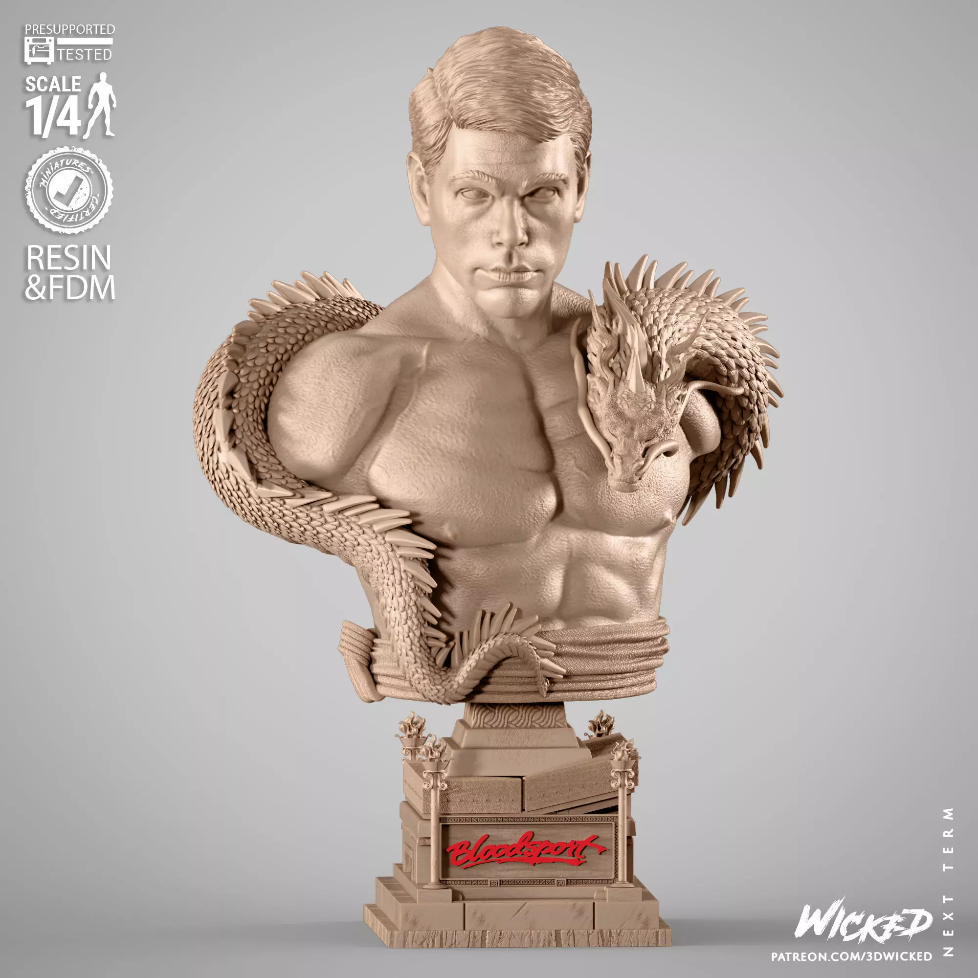Wicked Movies Frank Dux Portrait Bust 3D print model_0