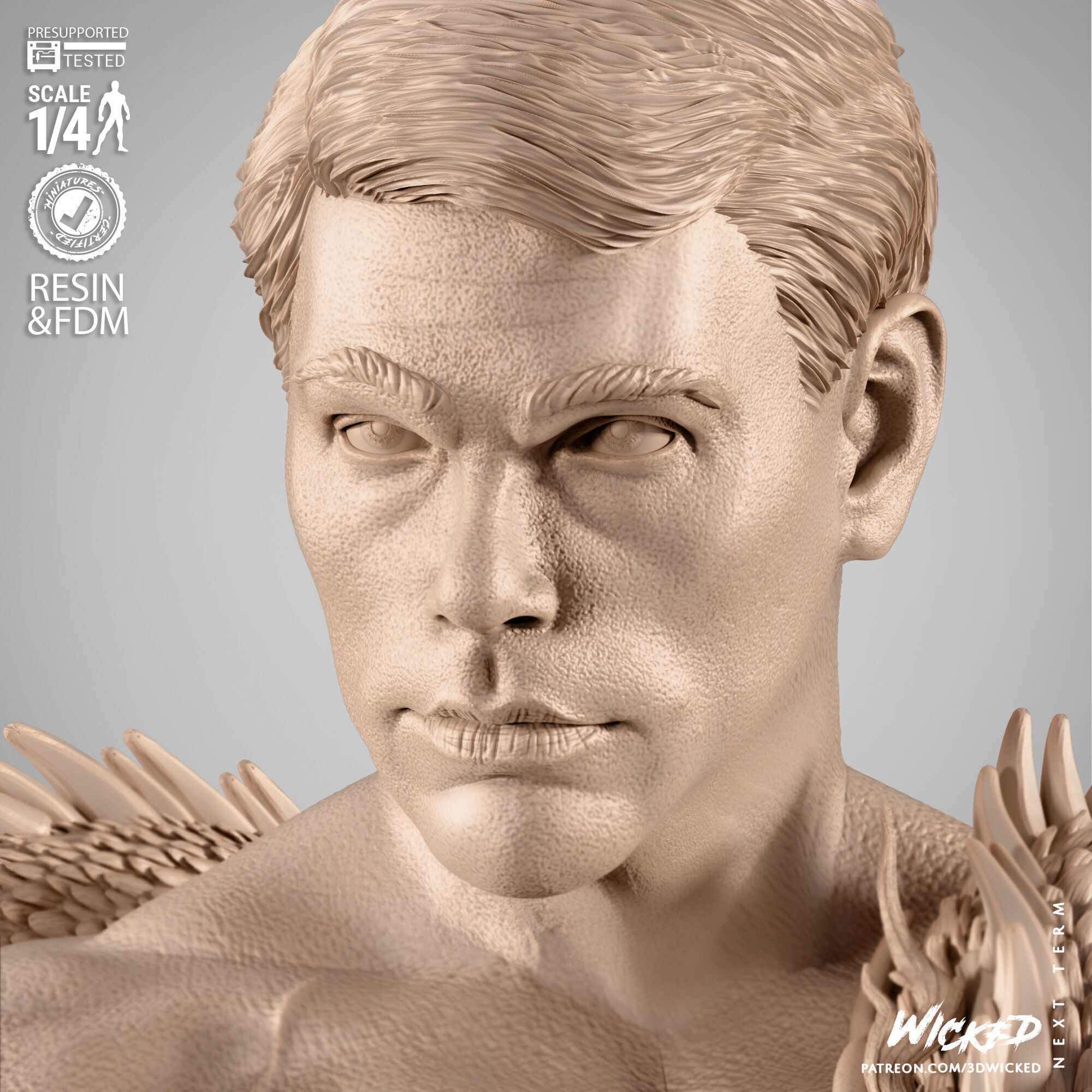 Wicked Movies Frank Dux Portrait Bust 3D print model_16