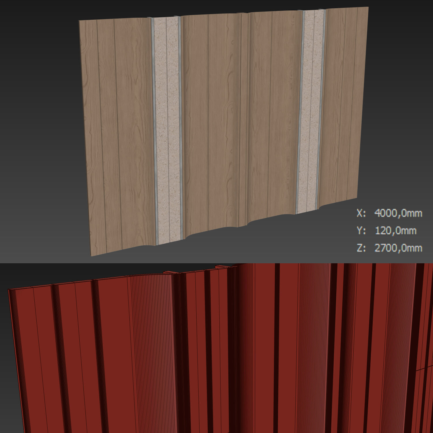 Decorative V38 Wall Panels 3D model_3