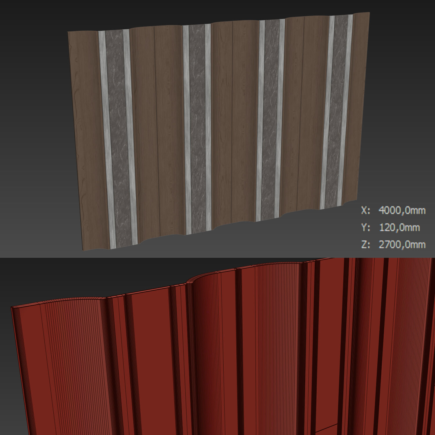 Decorative V41 Wall Panels 3D model_3