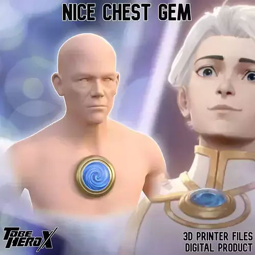 Nice Chest Gem Crystal Piece To Be Hero X 3D print model