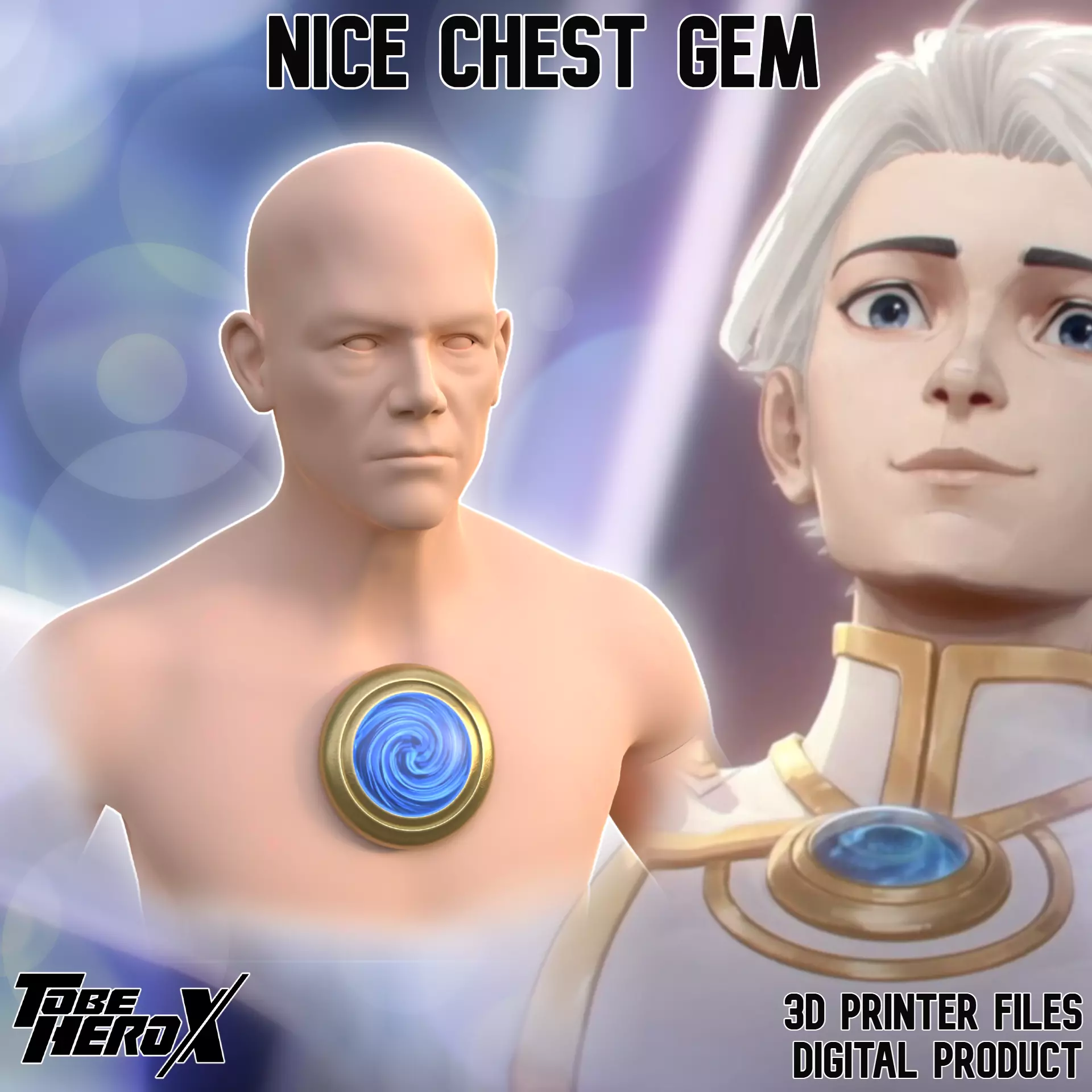 Nice Chest Gem Crystal Piece To Be Hero X 3D print model