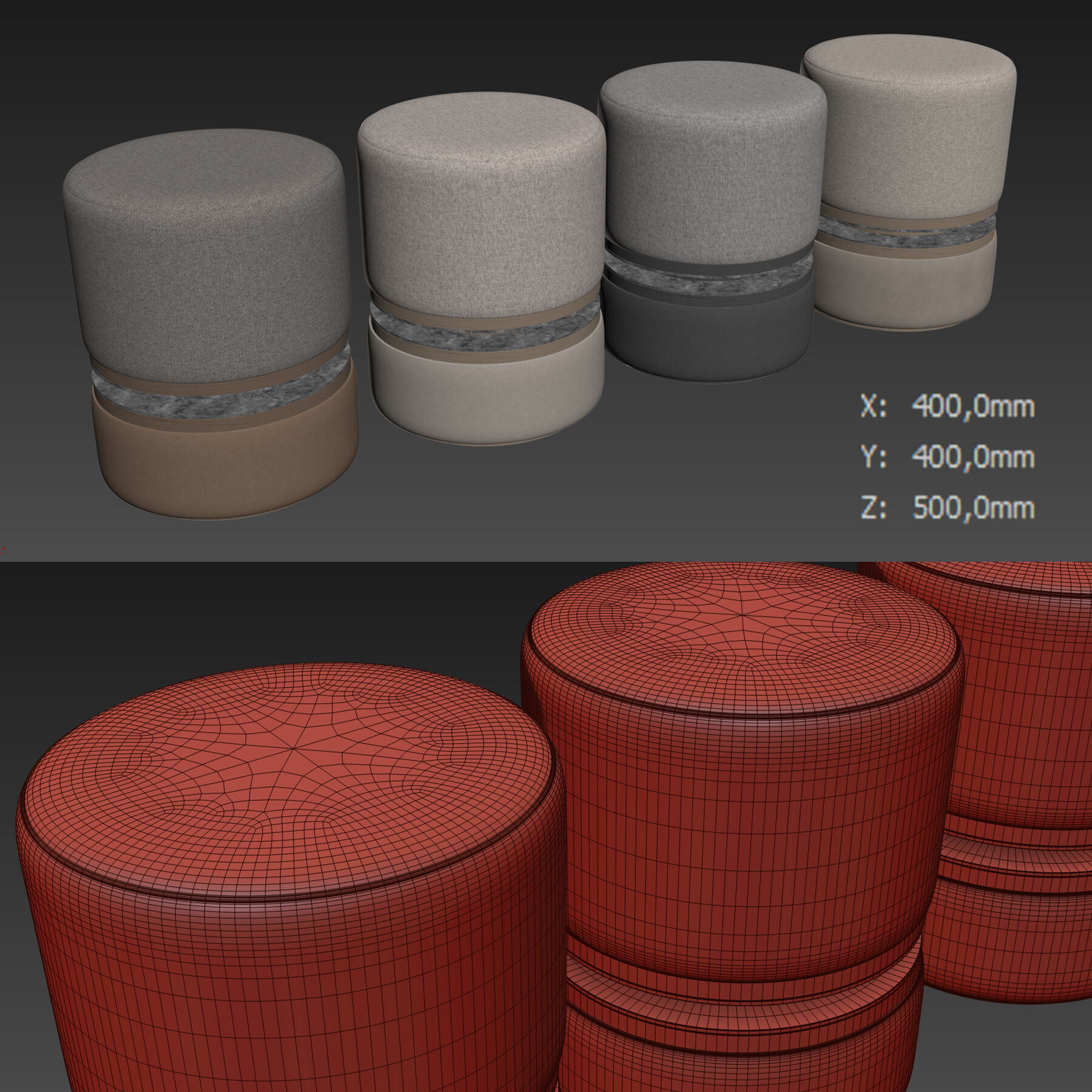 Houston Stool By Frato 3D model_6