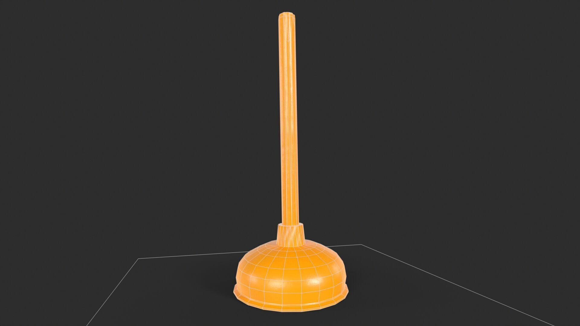 Plunger Tool Low-poly 3D model_11