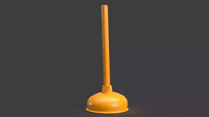 Plunger Tool Low-poly 3D model