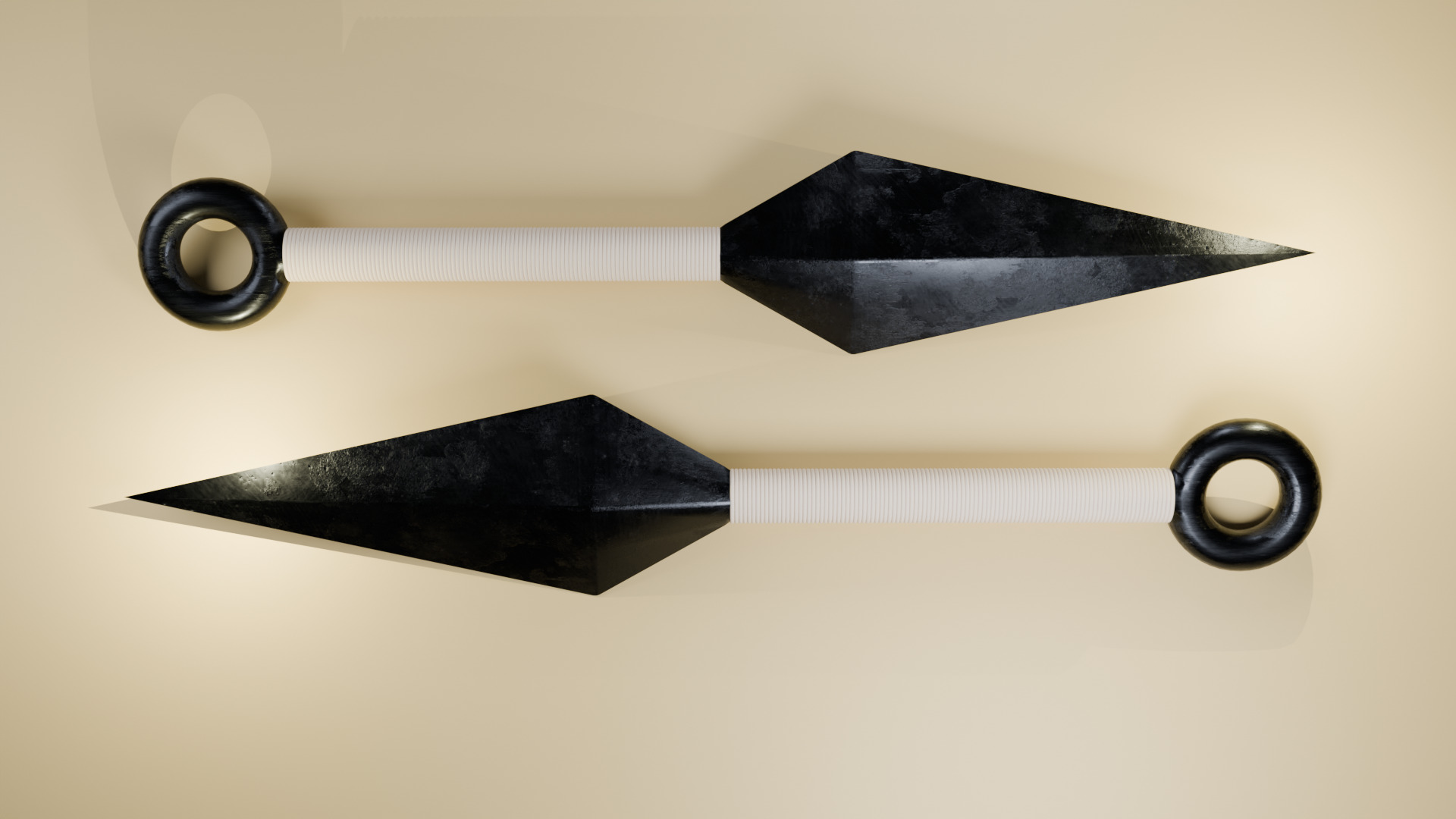 Ninja Kunai Knife Low-poly 3D model_3