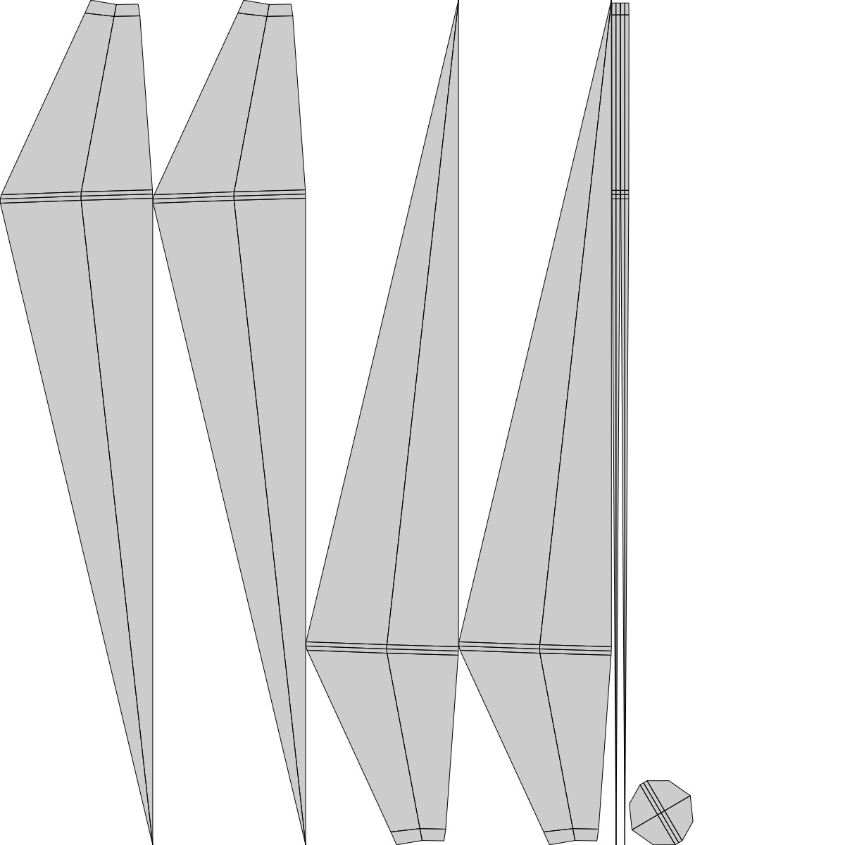 Ninja Kunai Knife Low-poly 3D model_6