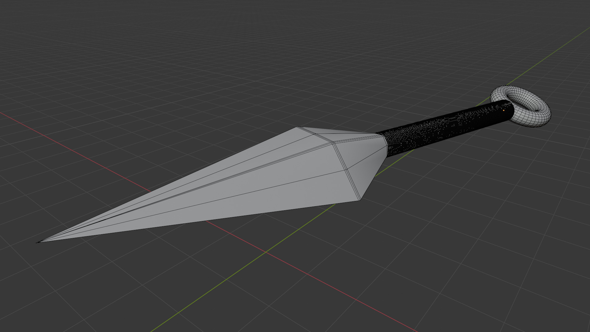 Ninja Kunai Knife Low-poly 3D model_4
