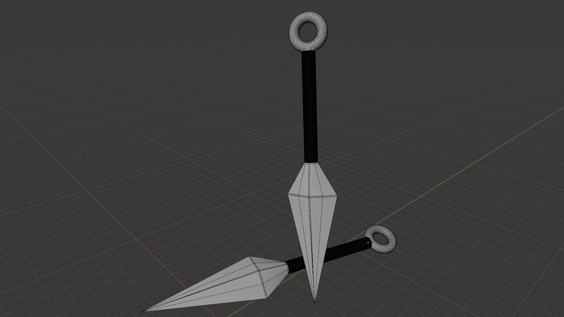 Ninja Kunai Knife Low-poly 3D model_5