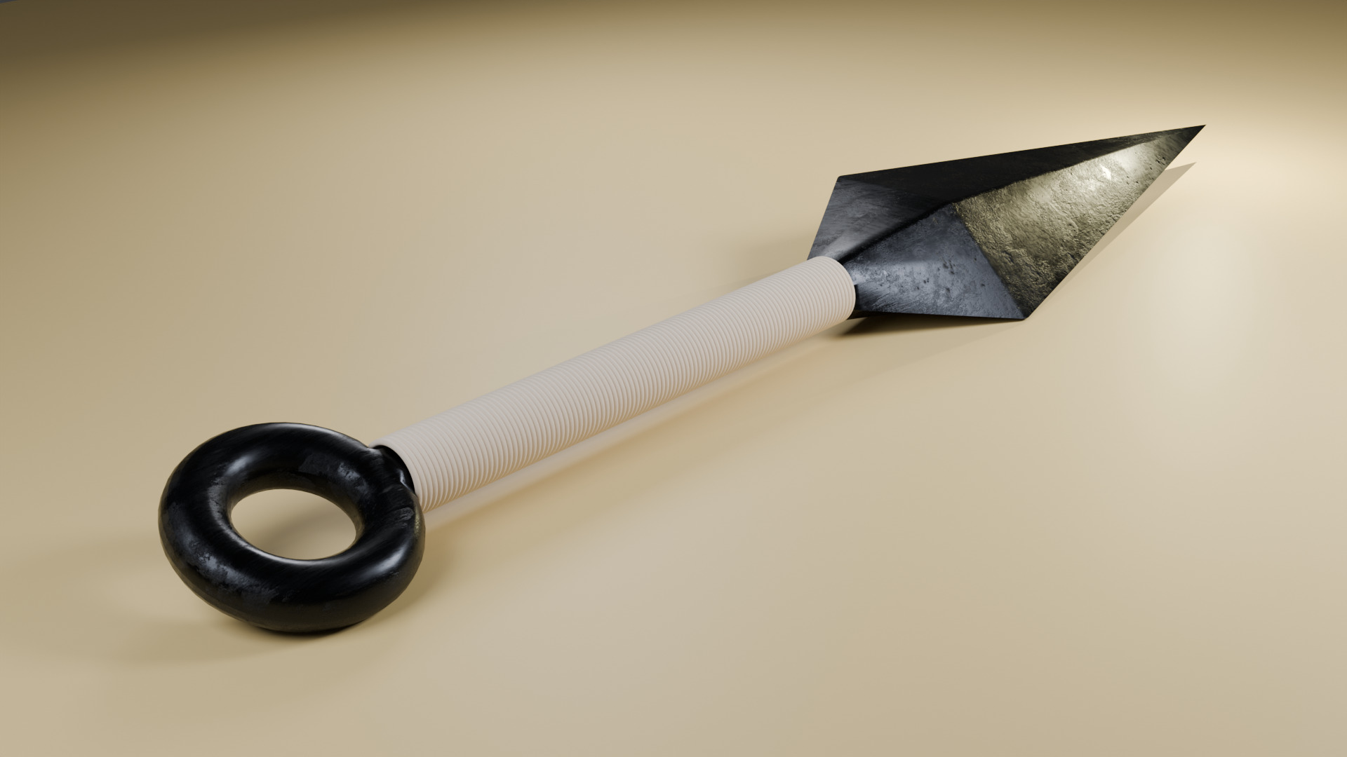 Ninja Kunai Knife Low-poly 3D model_2