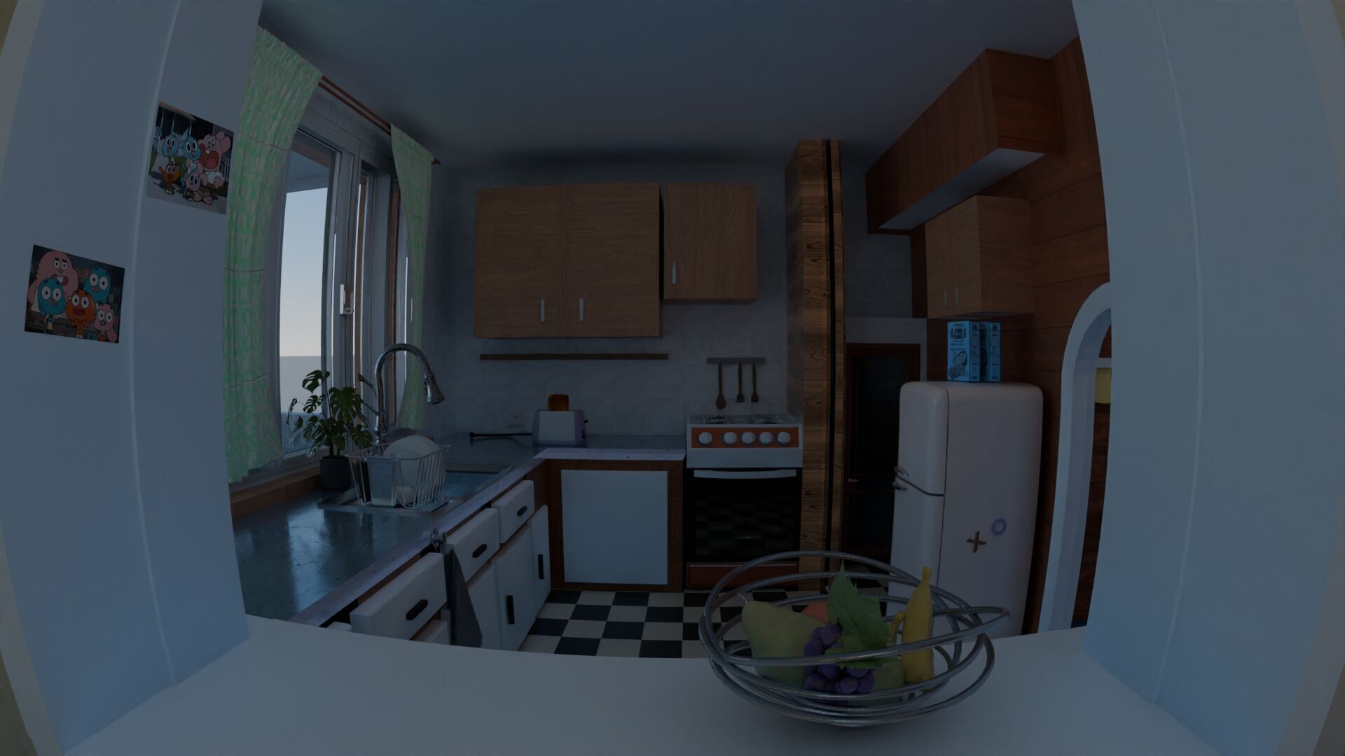 Gumball house design Project Blender 3D model_9