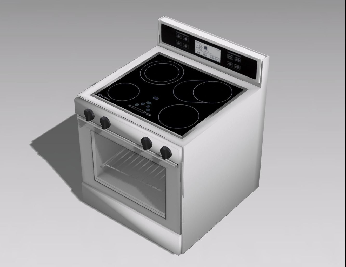 Oven 001 Low-poly 3D model_1