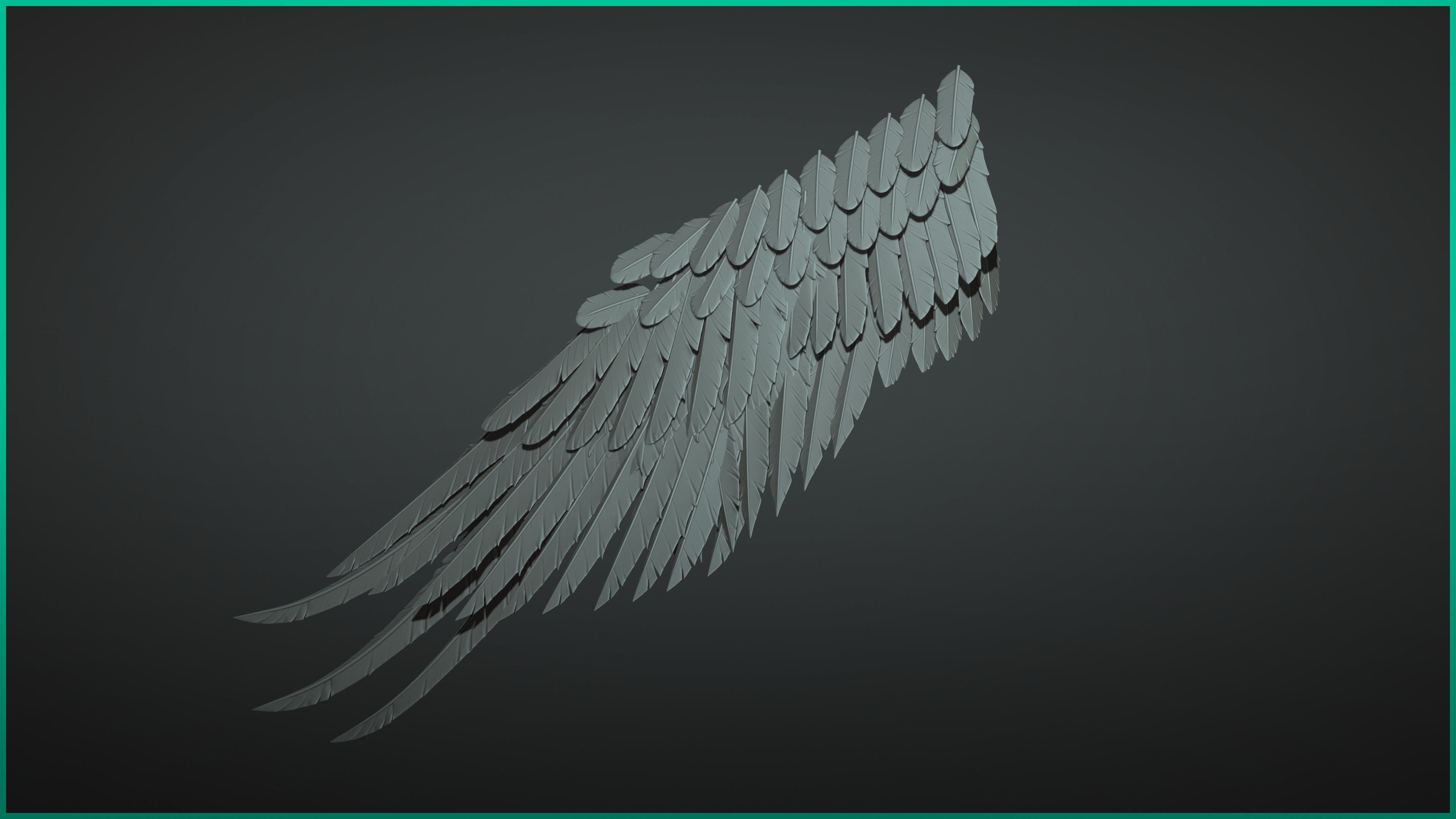 Stylized Feathers - 20 Insert mesh Zbrush 3D model_6