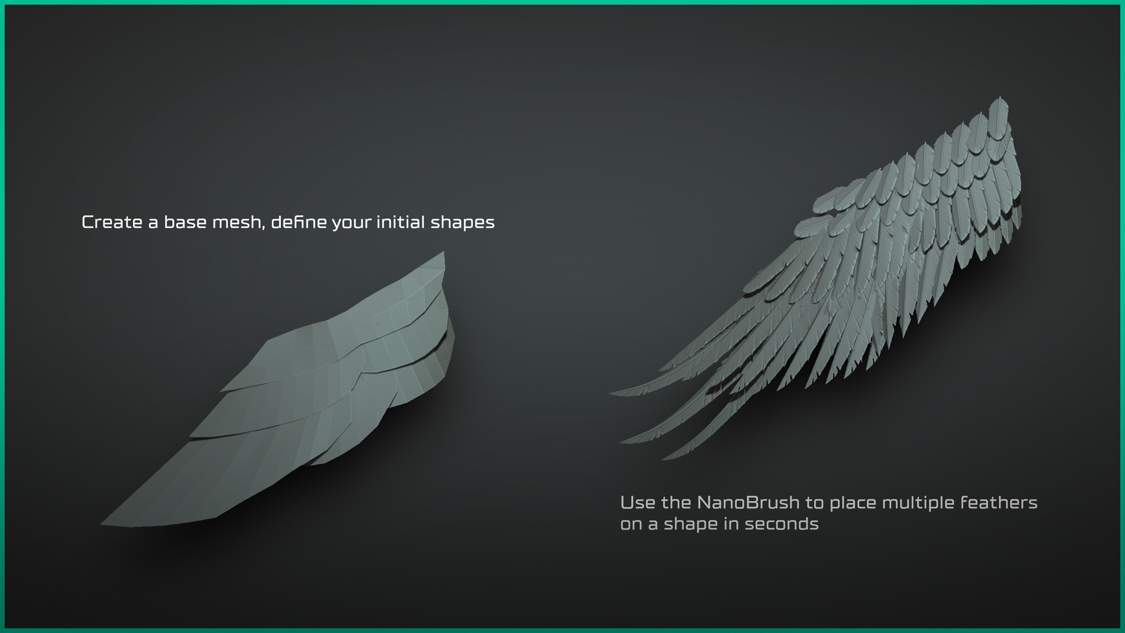 Stylized Feathers - 20 Insert mesh Zbrush 3D model_4