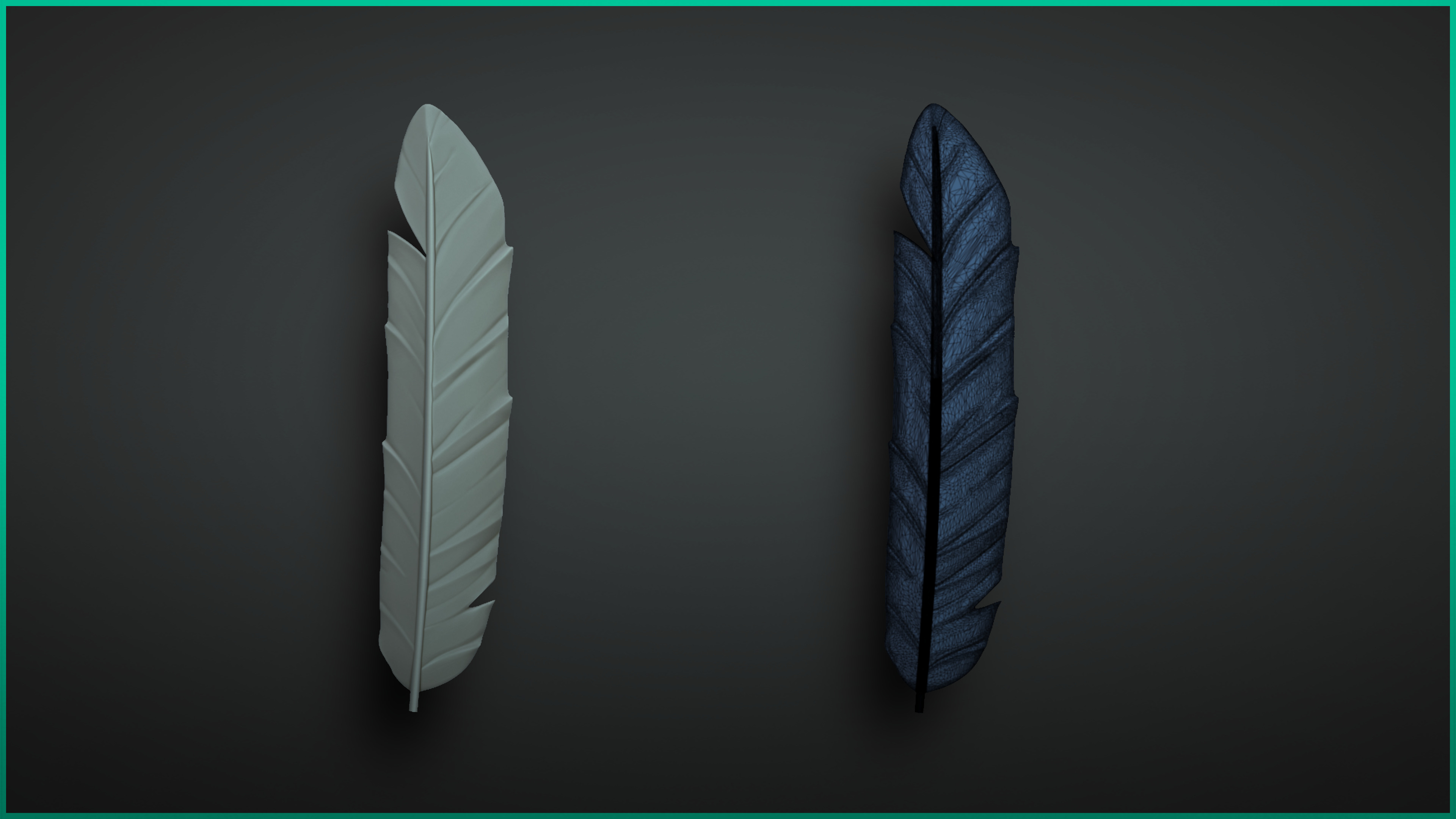 Stylized Feathers - 20 Insert mesh Zbrush 3D model_3