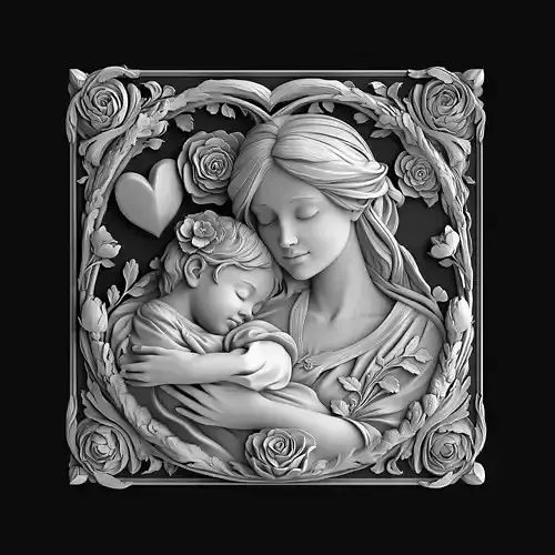 Mother and Child Relief Sculpture