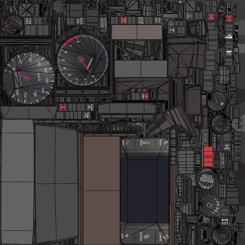 Heavy Truck 04 Flatbed Load Trailer All PBR Unity UE Textures Low-poly 3D model_102