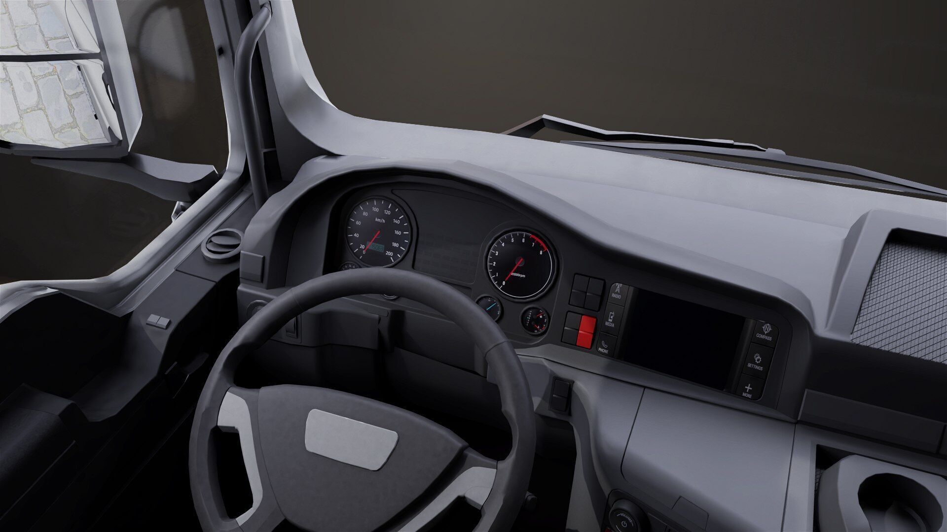 Heavy Truck 04 Flatbed Load Trailer All PBR Unity UE Textures Low-poly 3D model_14