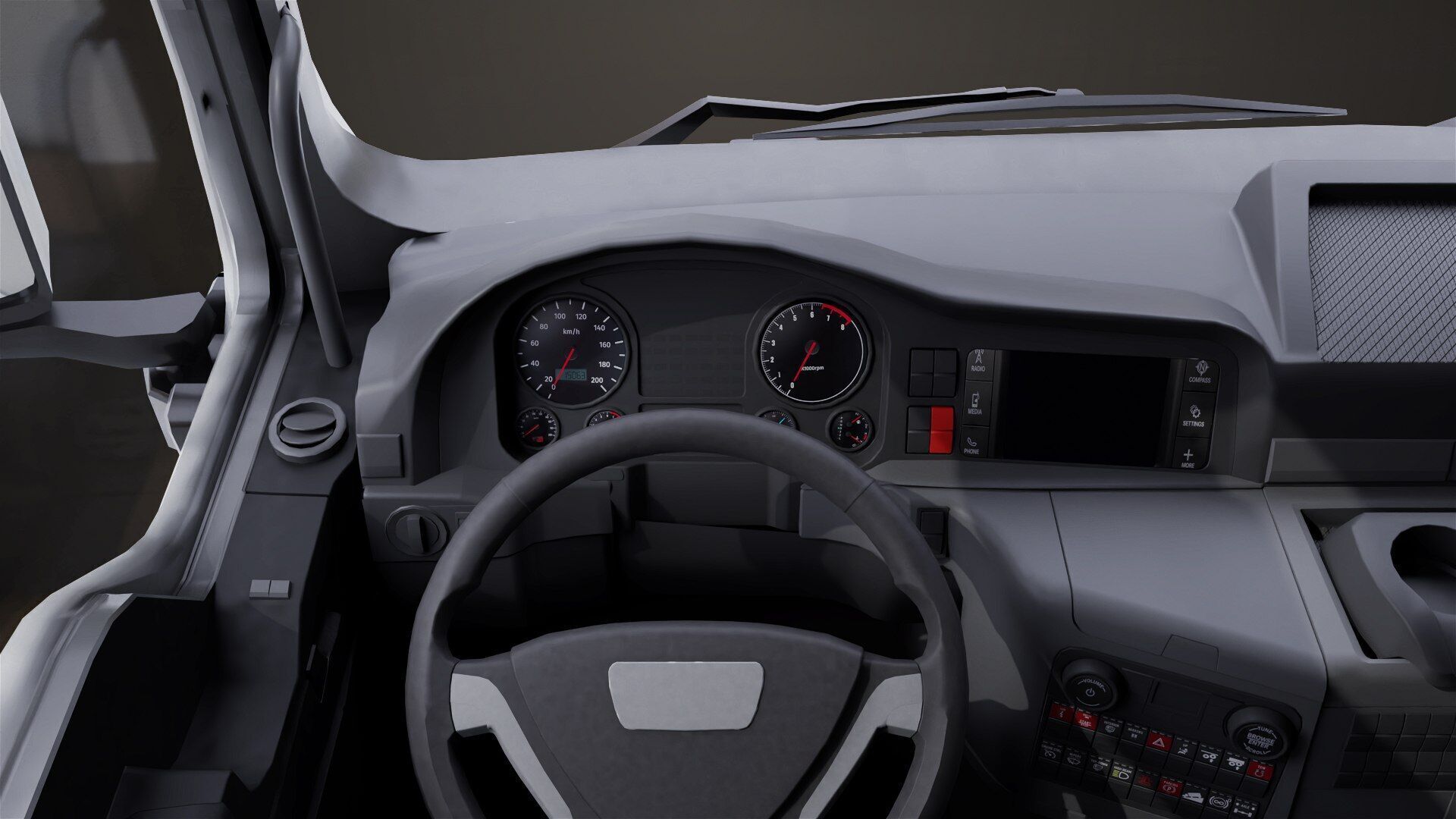 Heavy Truck 04 Flatbed Load Trailer All PBR Unity UE Textures Low-poly 3D model_15