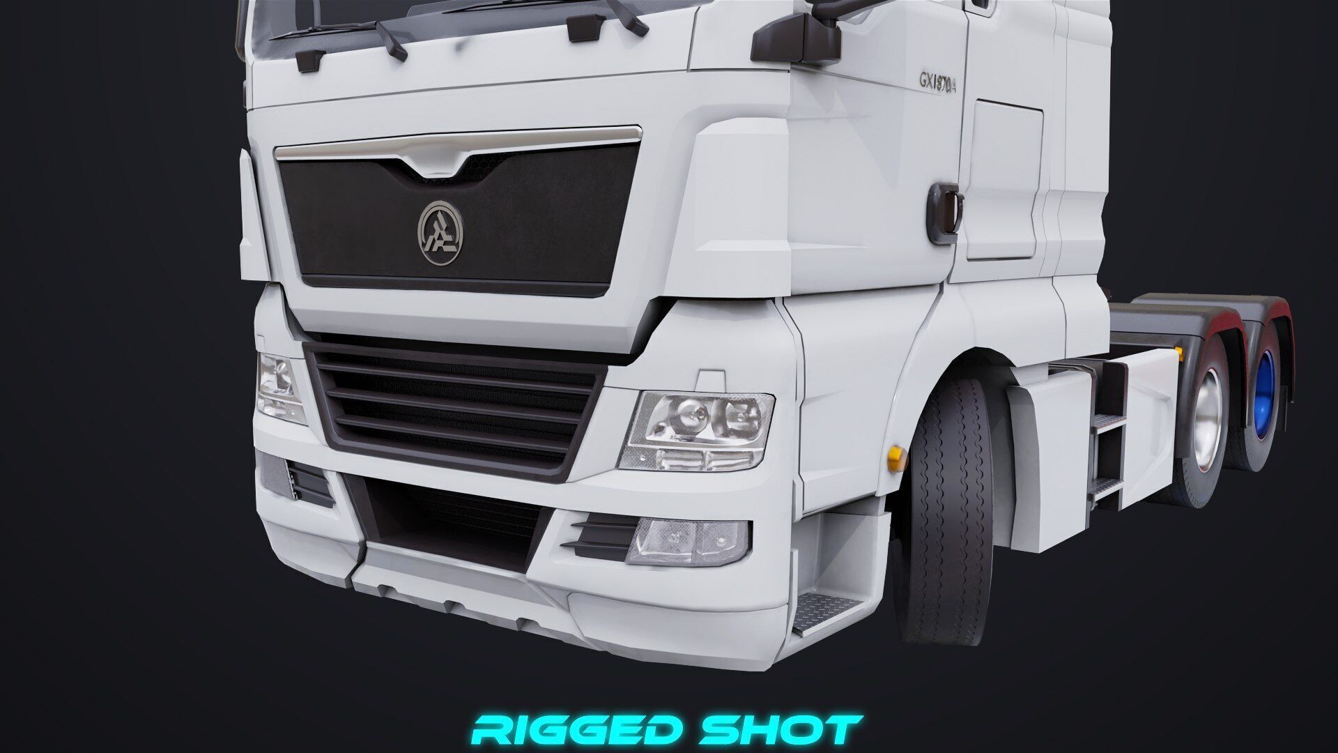 Heavy Truck 04 Flatbed Load Trailer All PBR Unity UE Textures Low-poly 3D model_12