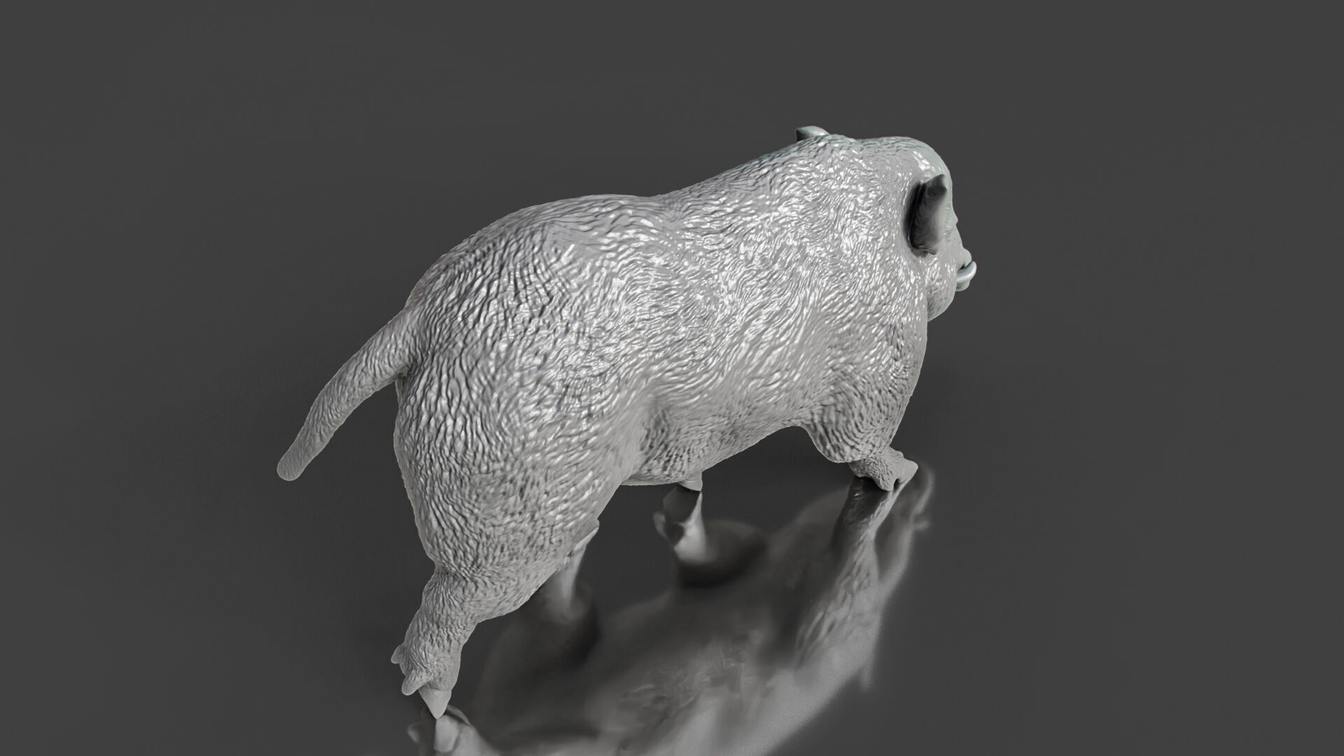 Realistic Wild Boar Toy STL 3D print model_2