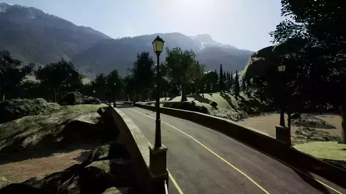 Unreal Engine - Forest Racing Track