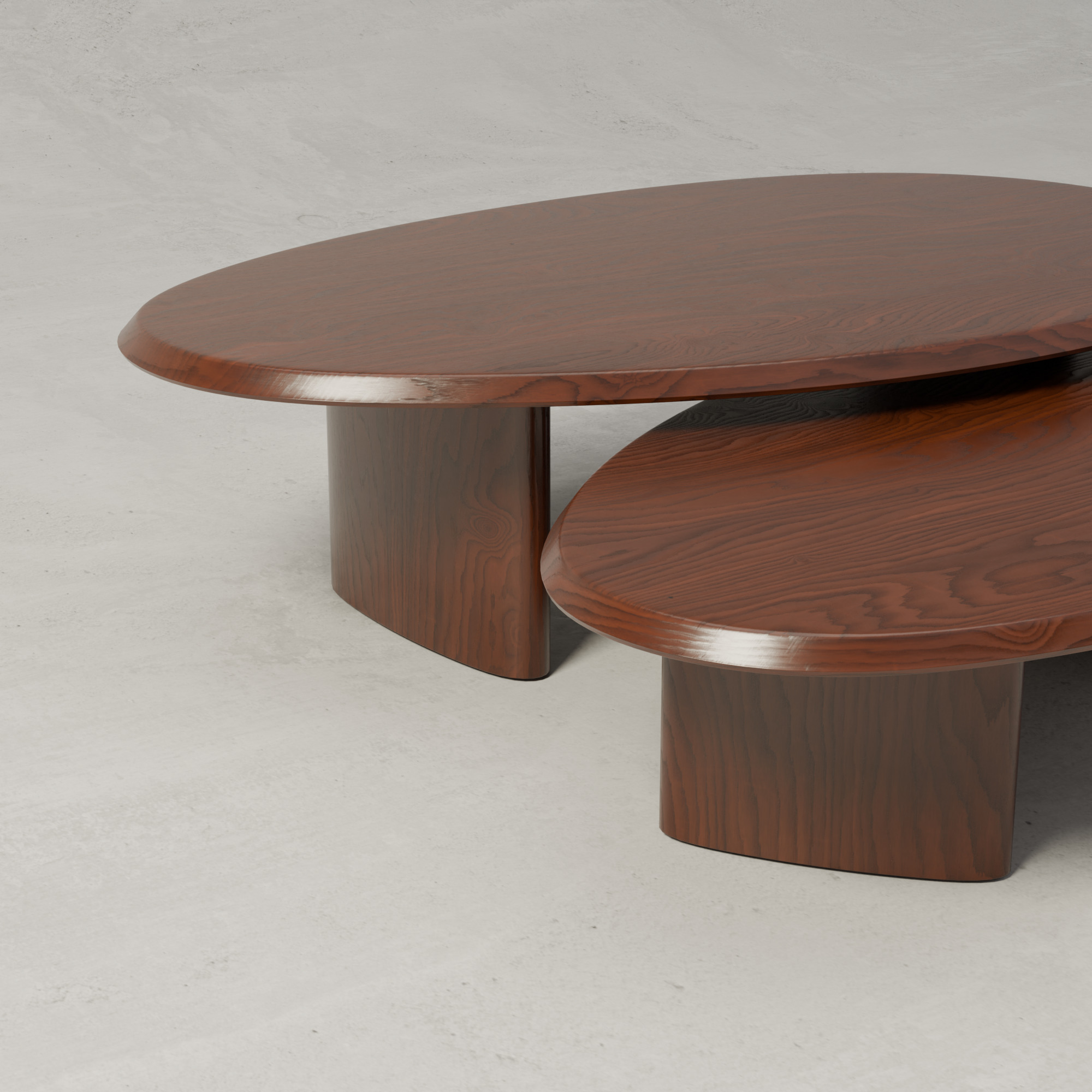 Coffee Table Low-poly 3D model_5