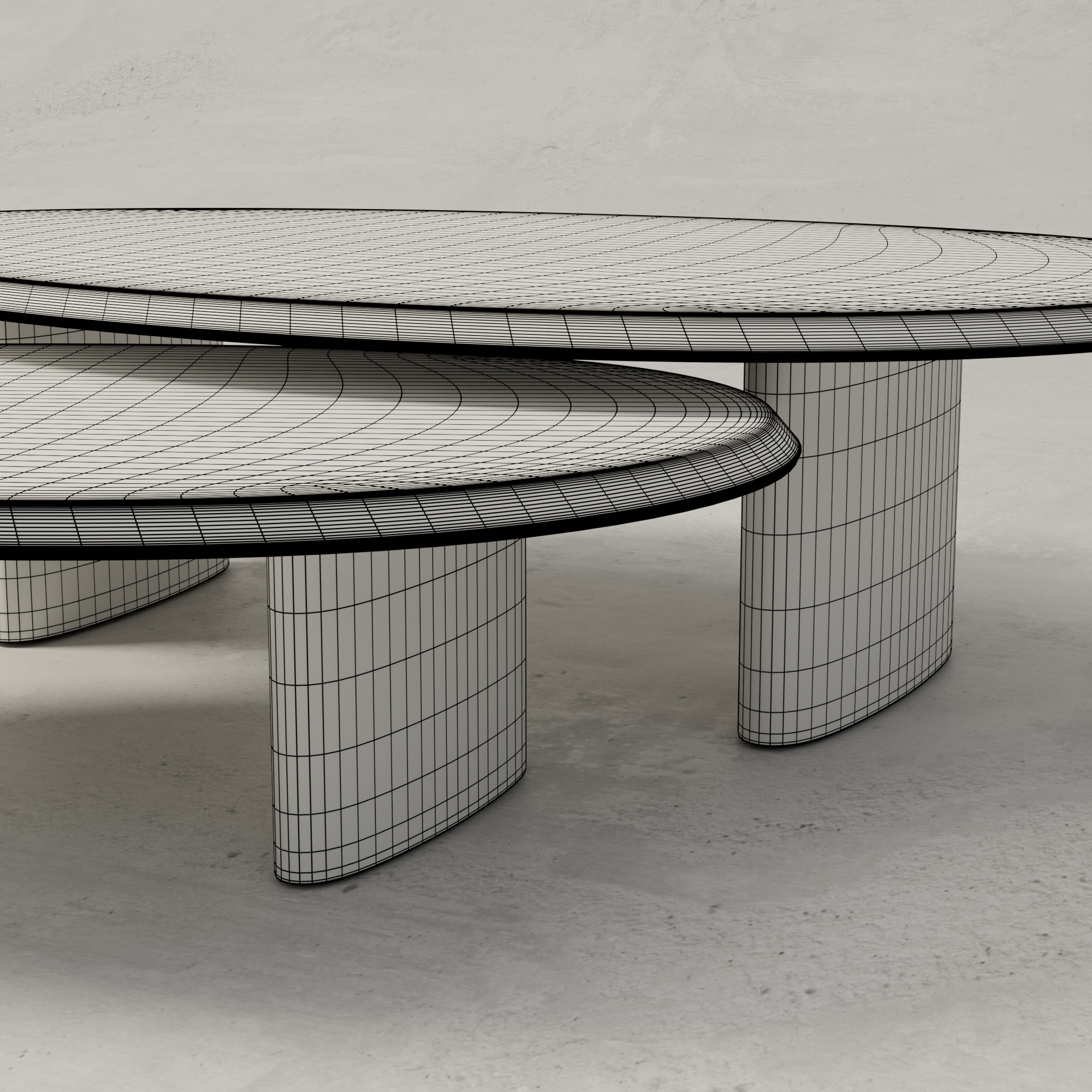 Coffee Table Low-poly 3D model_8