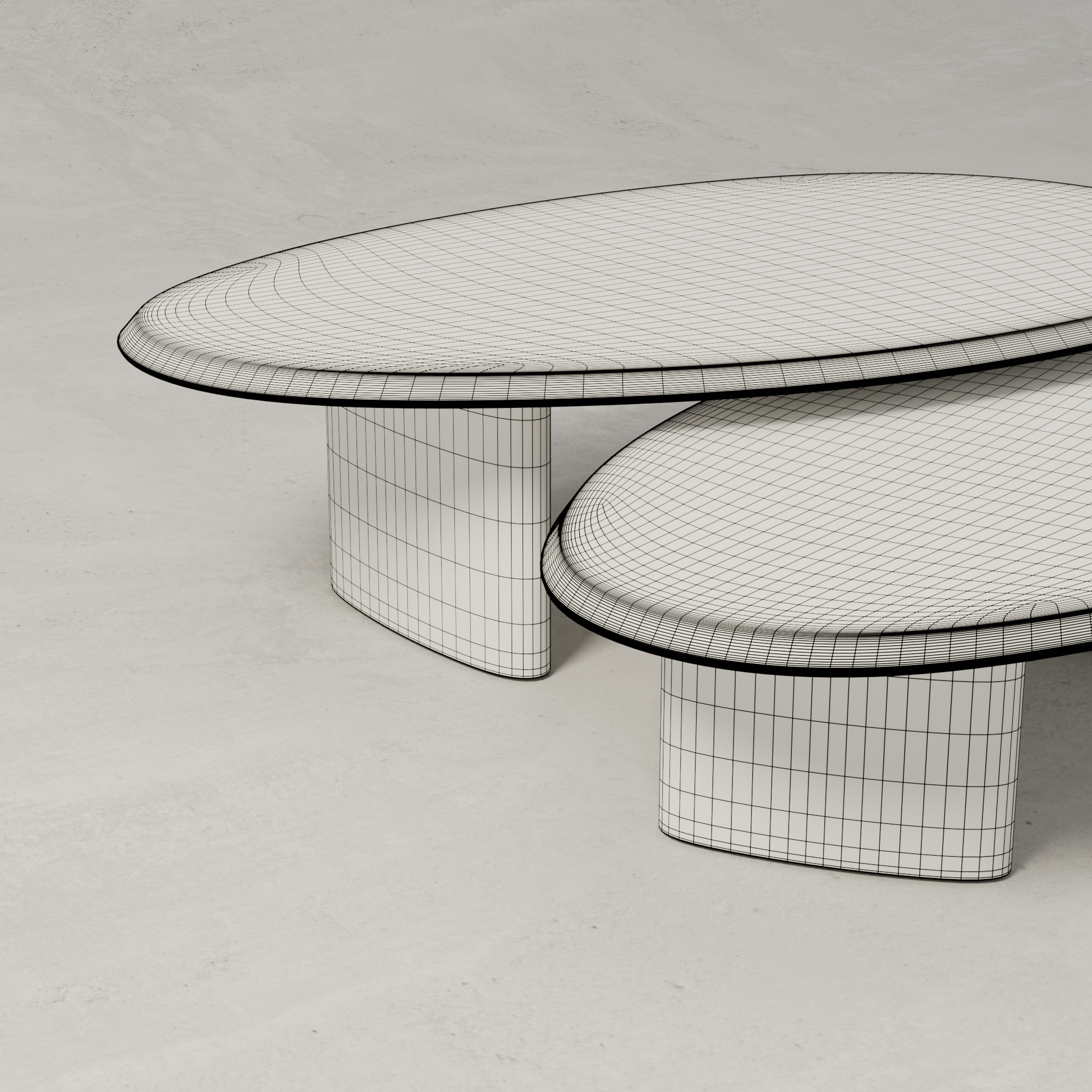 Coffee Table Low-poly 3D model_6