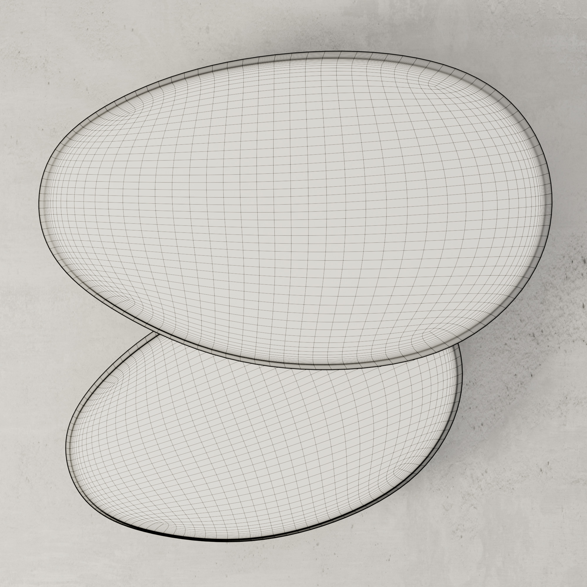 Coffee Table Low-poly 3D model_7