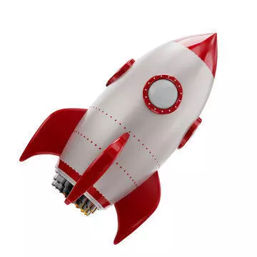 3D ROCKET Low-poly 3D model_0