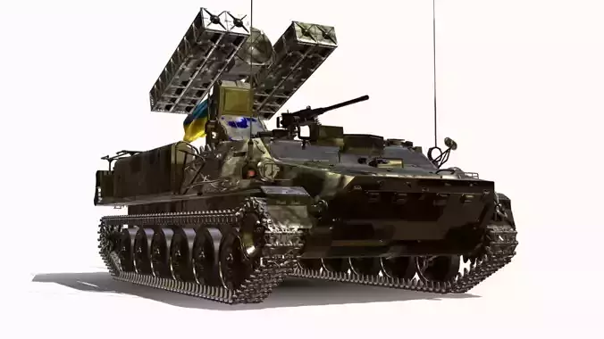 9k35 strela 10 Low-poly 3D model