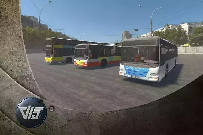 High Detail Busses - Full Version - Unity Low-poly 3D model