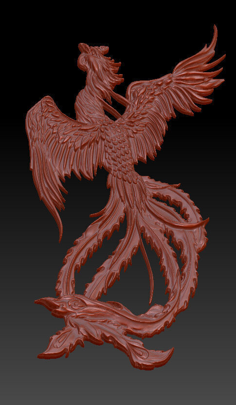 Scanned Phoenix 3D print model_1