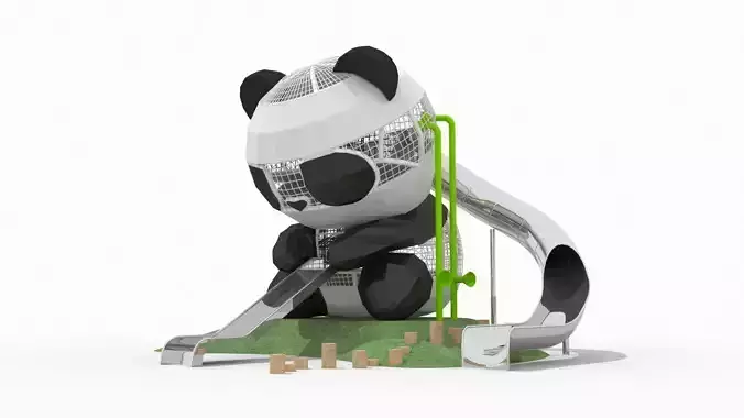 Panda themed amusement equipment