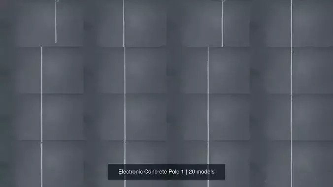 Electronic Concrete Pole 1 3D Model Collection