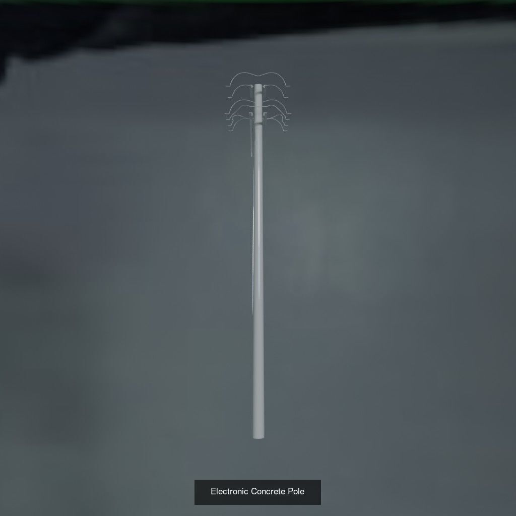 Electronic Concrete Pole 1 3D Model Collection_18