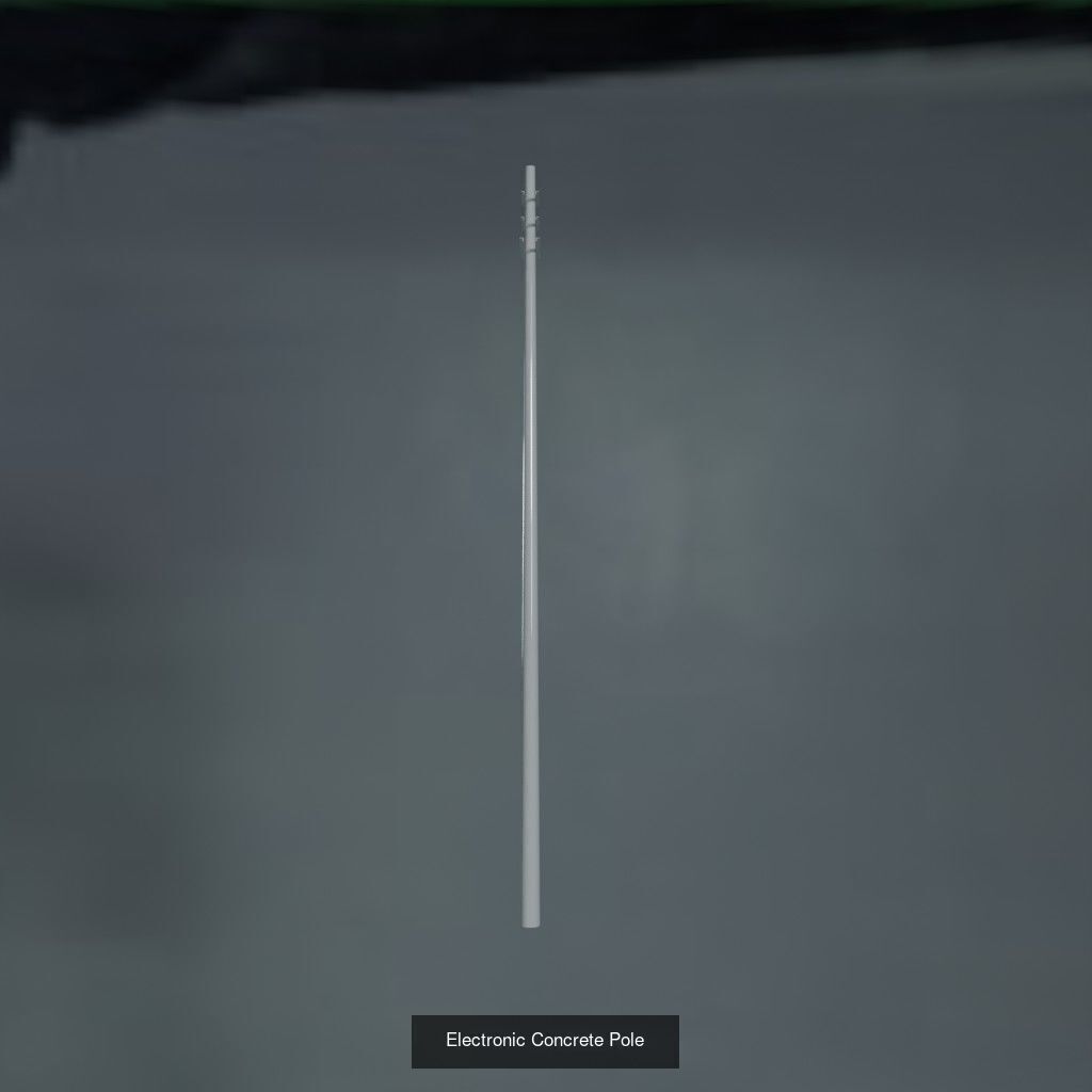 Electronic Concrete Pole 1 3D Model Collection_5