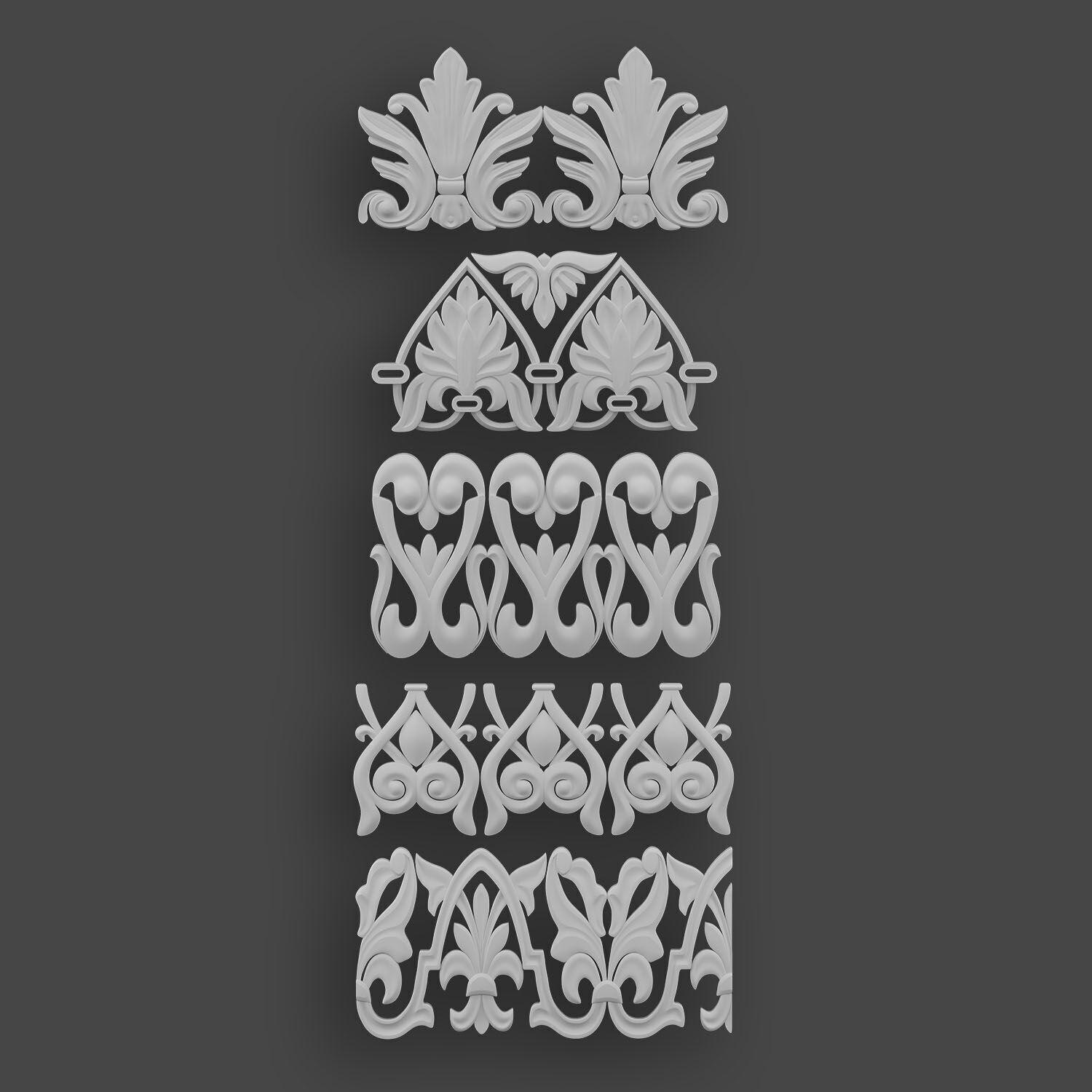 5 Borders Ornamental Pack 10 3D model_12