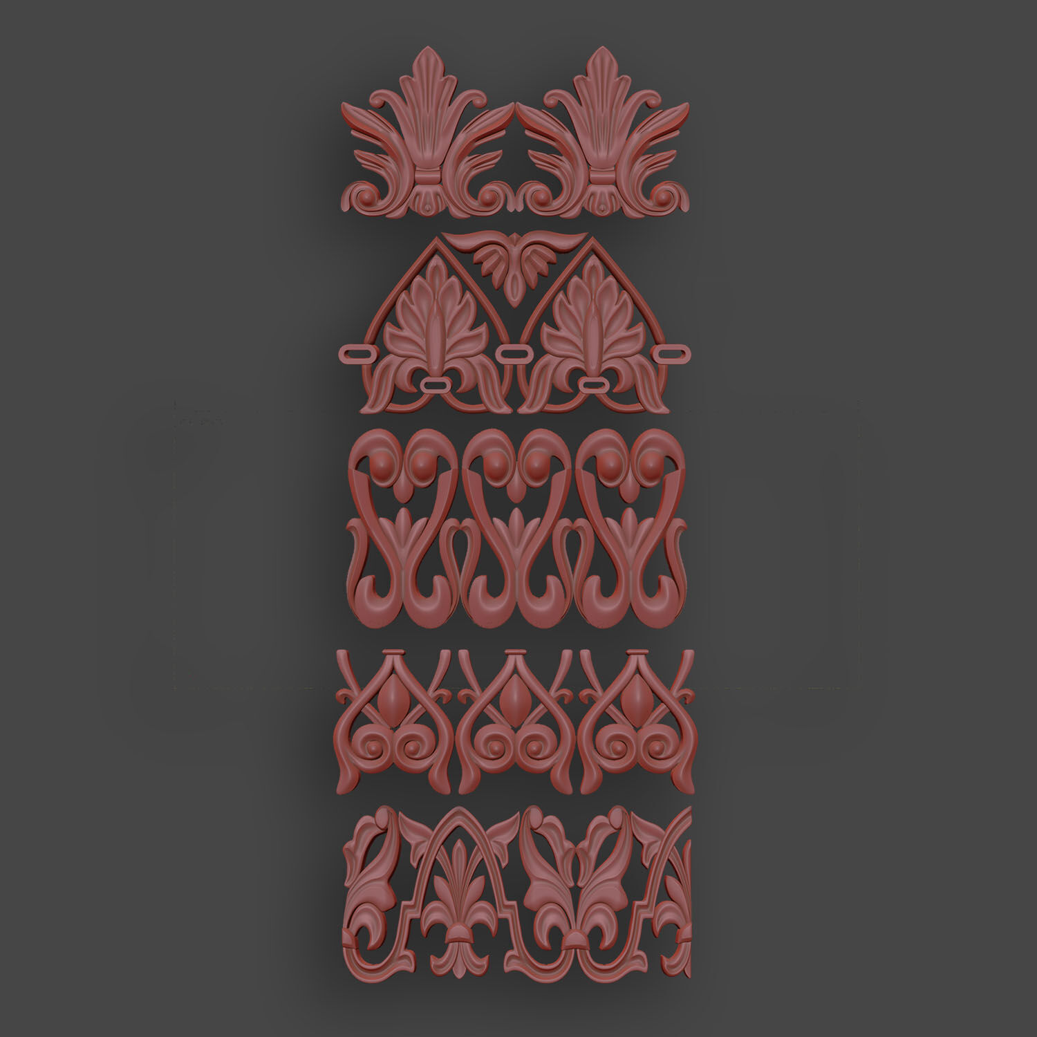 5 Borders Ornamental Pack 10 3D model_18